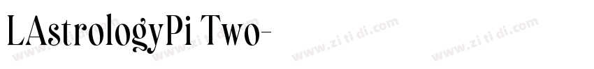 LAstrologyPi Two字体转换